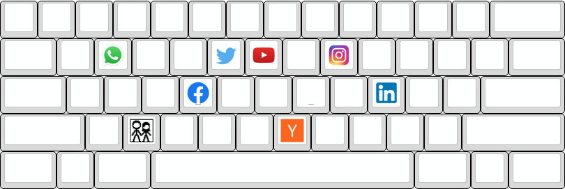 Computer keyboard with a logo on any key that has a one-letter match to a website in the Chrome omnibar for me, that I am aware of